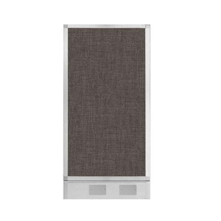Versare Hush Panel Configurable Cubicle Partition 2' x 4' Mocha Fabric W/ Cable Channel 1812523